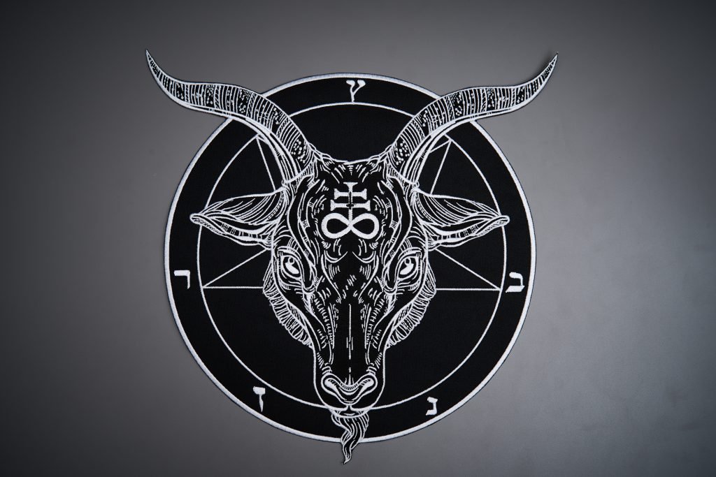 MakeMyPatch custom embroidered patches arranged in a pattern